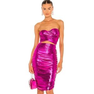 EUC X Revolve Pink Moon Midi Dress by Bronx & Banco size Small